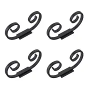 Set Of 4 Wall Mounted Wine Glass Rack Under Cabinet Hanging Stemwares Holders