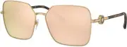 Versace Sunglasses VE2227 14105A 59mm Matte Gold / Brown Gold Mirror Lens