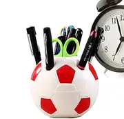 Toothbrush Holder - Soccer Shape Pencil Pen Holder | Toothbrush Organizer | Multifunctional Makeup Brushes Organizer | Desktop Storage Box for Desk, Vanity Table, Home
