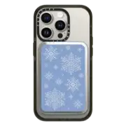 Snappy Cardholder Stand Mirror Cardholder Stand MagSafe Compatible Needlepoint Snowflakes