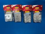LOT OF 4 - Clear 3M COMMAND Mini Adhesive HOOK 18 hooks 24 Strips 17006CLR-18ES