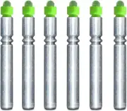 6PCS-LED Bobber Light Replacement Battery for Archery Nocks, Fishing (Green)