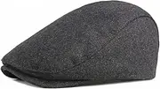 [LAIFEKE] Autumn Winter Mens Flat Cap Solid Color Newsboy Hats Casual Duckbill Cap Driving Cap