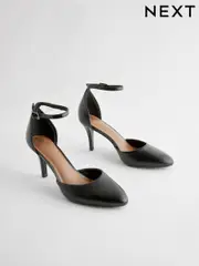 Black Extra Wide Fit Forever Comfort® Closed Toe Heel Shoes (N55224) | $54