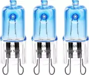 3 Pack UVA UVB Reptile Light Halogen Bulbs Beads Heat Lamp (50 Watt) Day Blue