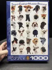 EuroGraphics Puzzle Dog Breeds 1000 Piece Puzzle Brand New Sealed Box USA