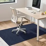HomeMall Office Chair Mat for Hardwood Floor, 55" x 35" Anti-Slip Mats for Rolling Chair, Large Computer Gaming Chair Mat, Tile Floors Protector for Office Home Gym, Navy Blue