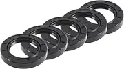 X AUTOHAUX Universal Oil Seal TC Double Lip W Steel Spring Seal Ring Rotary Shaft Seal 40x62x10mm High Pressure NBR Rubber Black 5pcs