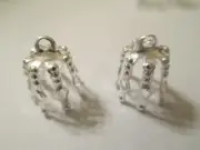 100 Silver Plated Bead Caps Bell Caps 11x8 mm Expandable NSBCXZ
