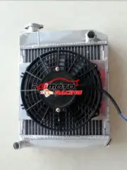 Aluminum Radiator+Shroud+Fan For Austin Rover Mini cooper MT 1959-1997 1275 GT (for: Morris)
