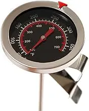 Oil Thermometer, Long Stem Deep Fry Thermometer Instant Read with Retaining Clip for Cooking, Barbecue and Frying (210mm)