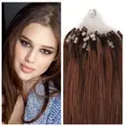 Easy Loop Micro Ring Tip Remy Human Hair Extensions Micro Beads Link PremiumHair