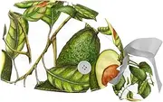[WOSHJIUK] Working Hat 2 Pack Scrub Caps for Women,Leaves Fruit Green Avocado,Tie Back Cap Adjustable Scrub Hat