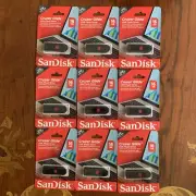 SANDISK CRUZER GLIDE 16GB USB 3.0 FLASH DRIVE MEMORY STICK STORAGE LOT 9 Items