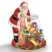 Bradford Thomas Kinkade Wishes Come True Illuminated Christmas Snow Globe Santa