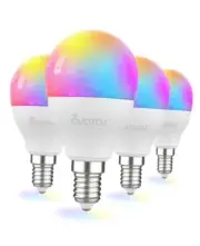 4 Pack Smart LED Light Bulb, 5W Alexa Small Base Candelabra Bulbs, Wi-Fi E12