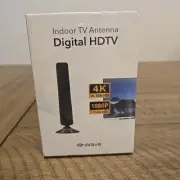Wave Max Indoor TV Antenna 4K Ultra HDTV Signal Booster No Subscriptions 1080p