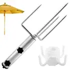 Portable Beach Parasol Rod Stand Outdoor Flag Pole Holder Sunshade
