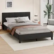 ALFORDSON Bed Frame King Size Wooden Base Fabric Charcoal
