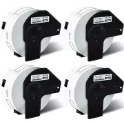 4Rolls 1-1/2"x3-1/2" Large White Paper Address Labels For Brother QL-800 DK-1208