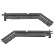 28" Mud Flap Hangers 45 Angled Spring Loaded 1-1/8" Bolt Semi Truck Round Tube
