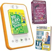 Kids Audio Book Player | Internet-Free, Screen-Free & Portable Kids Story Box | Feeling Funny Starter Pack - Includes Three Kids Audio Books