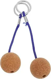 TOGEVAL Decorative Floating Keychains Stylish Cork Wood Ball Keyring for Kayaking Boating Fishing Surfing and Sailing Convenient Buoyant Keychain for Water Sports Activities