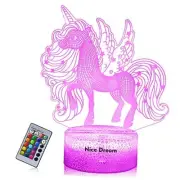 Unicorn Night Light for Kids, 3D Illusion Lamp 16 Colors Changing with Unicorn2
