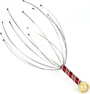 Head Massager Neck Scalp Scratcher Stress Relief Shape Stainless Portable Body Massage Random Color