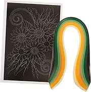 TEHAUX 100 Sheets Quilling Paper Craft Supplies for Adults Beginners Quilling Kit for Women Boys and Girls Decor