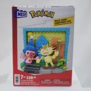 Pokémon Mega Construx TOWN SCENE Set (139 pc HTJ03) Meowth & Mime Jr New