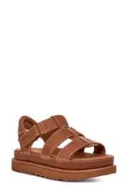 UGG(r) Goldenstar Strappy Platform Sandal in Tan at Nordstrom, Size 6.5