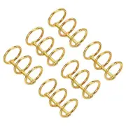 6Pcs 3 Circle Binder Rings 0.79" Metal Book Rings Loose Leaf Ring Gold Tone