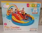 Intex 9.75 x 6.3 Foot Rainbow Slide Inflatable Pool and Water Slide Ring Center