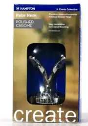 1 Count Hampton 65-0002-625 Cherie Collection Polished Chrome Robe Hook
