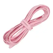 Flat Leather Cord, 5.5 Yard 6mm Leather String Strips for DIY Crafts Pink