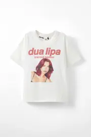[Cotton On Kids] Cotton On Kids - License Drop Shoulder Short Sleeve Tee - Lcn cor dua lipa training season/vanilla 4 LCN COR DUA LIPA TRAINING SEASON/VANILLA