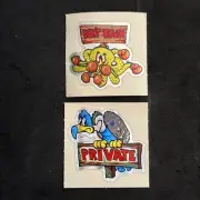 Vintage 80’s BJ Prism Stickers -Don’t Touch” & “Private”