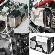 TAZGANTAX Motorcycle Side Storage Toolbox Compatible with B.M.W R1250GS R 1250GS R1200GS R 1200 GS LC ADV Adventure F750GS F850GS F 750 GS F 850 GS ABS Plastic Waterproof Side Case