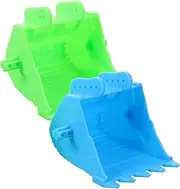 2pcs Excavator Model Head Educational Digger Bucket Plastic Connector for Imaginative Play Safe Easy Assembly for Cognitive Development