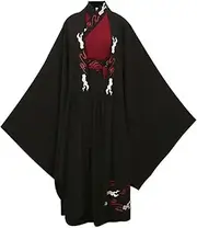 [JIMINISO] Black Embroidery Dress Men Women Han Dynasty Couple Costume Ancient Swordsman Cosplay Clothing