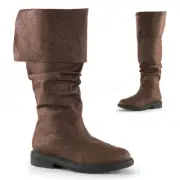 Pirate Knight Medieval Steampunk Victorian Robin Hood Boots Brown