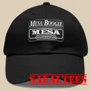 Mesa Boogie Logo Black Dad Hat with Leather Patch - Adjustable Size