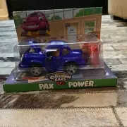 Chevron Cars "Pax Power" Toy Plastic Collectible Plastic Blue Toy Car NIB