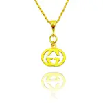 ✦京城鑽石珠寶✦9999純金 雙C造型金墜 黃金金墜0.45錢(包含墜頭 不含項鍊)