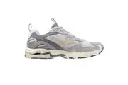 Mizuno Mens Wave Rider 10 Sportstyle Leather Trainers (Grey) (4 UK)