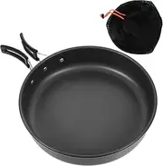 Garneck 1 Set Multi Function Outdoor Frying Pan for Camping Large Non Stick Steak Egg Pan with Convenient Carry Bag for Picnics and Travel Cooking Essentials