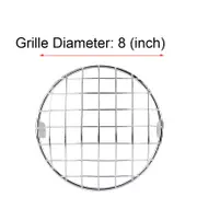 Universal 7" Motorcycle Headlight Mesh Grill Cover with Side Mount for Cafe Racer in Silver