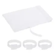 100Pcs 8 Inch Reusable Cable Ties Fastening Hook and Loop Straps White
