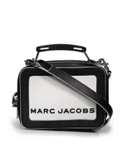 Black & White Leather The Box Bag